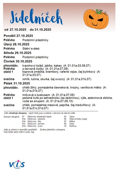 SPORTOVNÍ 27.10.-31.10. 1